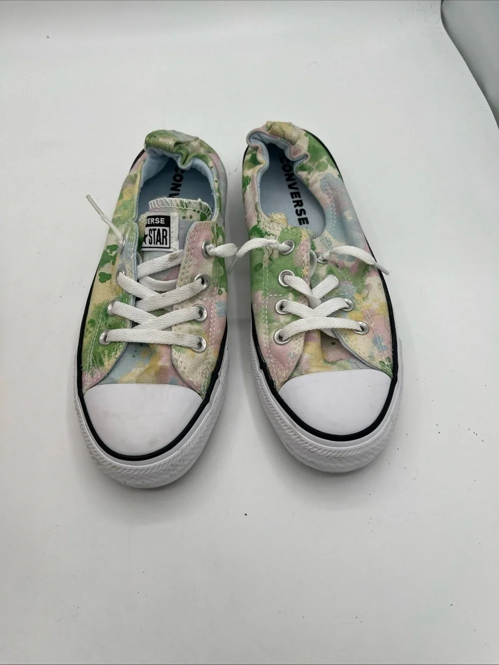 Converse women’s slip on pastel watercolor sneakers - Picture 6 of 8